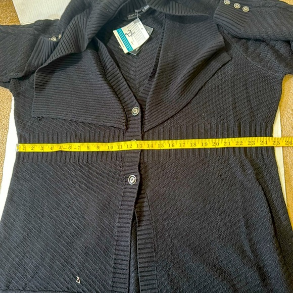 NWT Black Long Stylish Cardigan Great for Dresses Plus Size 2X - Picture 9 of 10